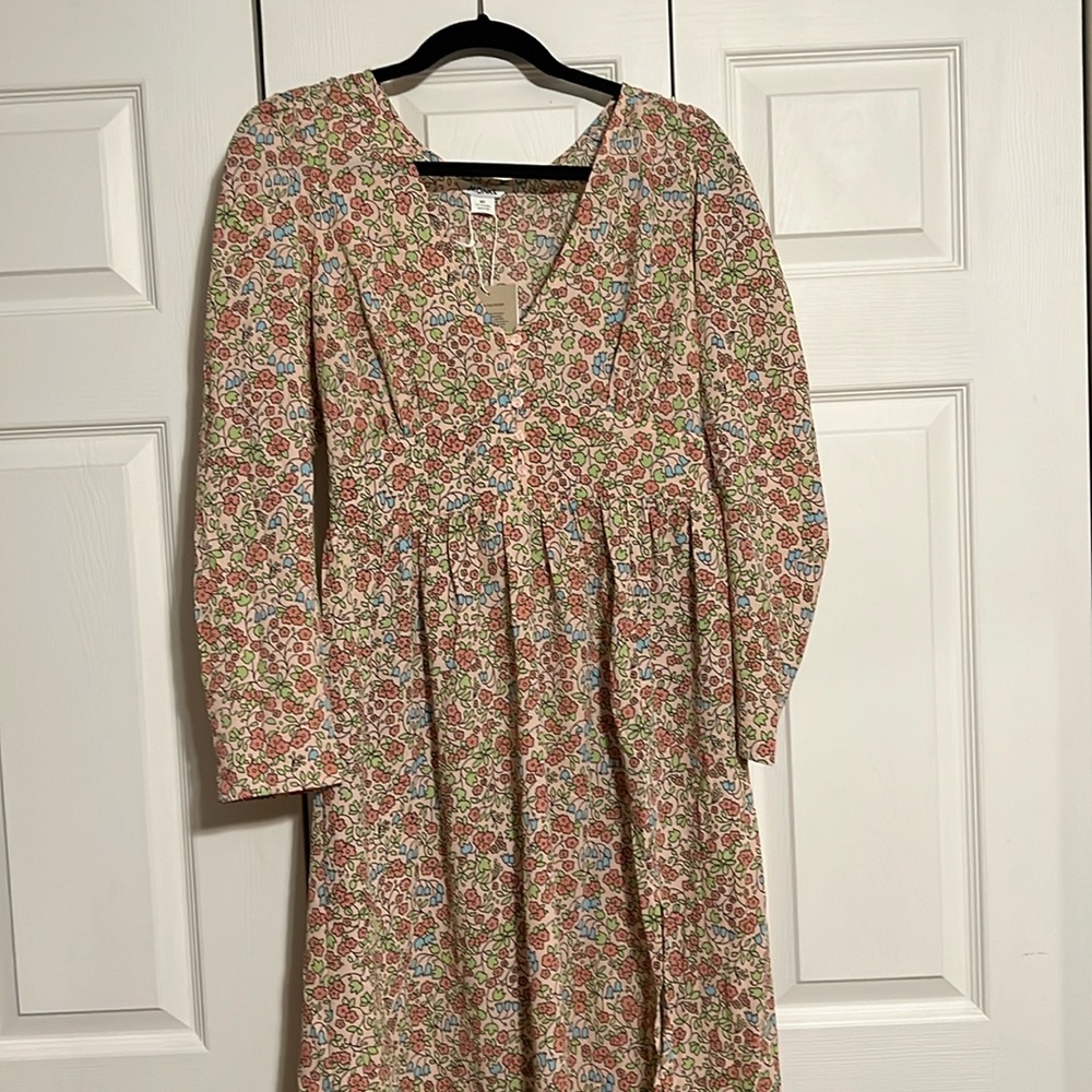 floral midi dress with slit